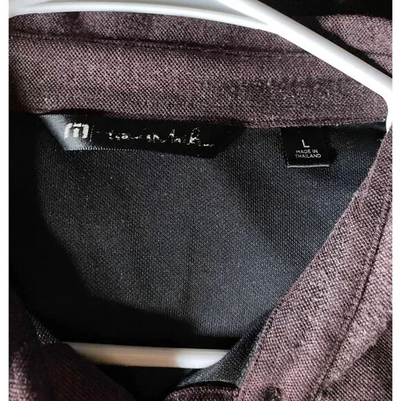 Travis Mathew Polo Shirt Mens L Maroon Anaheim Ducks Embroidered Golf - Picture 4 of 6